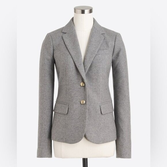 J. Crew Jackets & Blazers - J CREW grey WOMANS Schoolboy Blazer - WOOL BLEND
